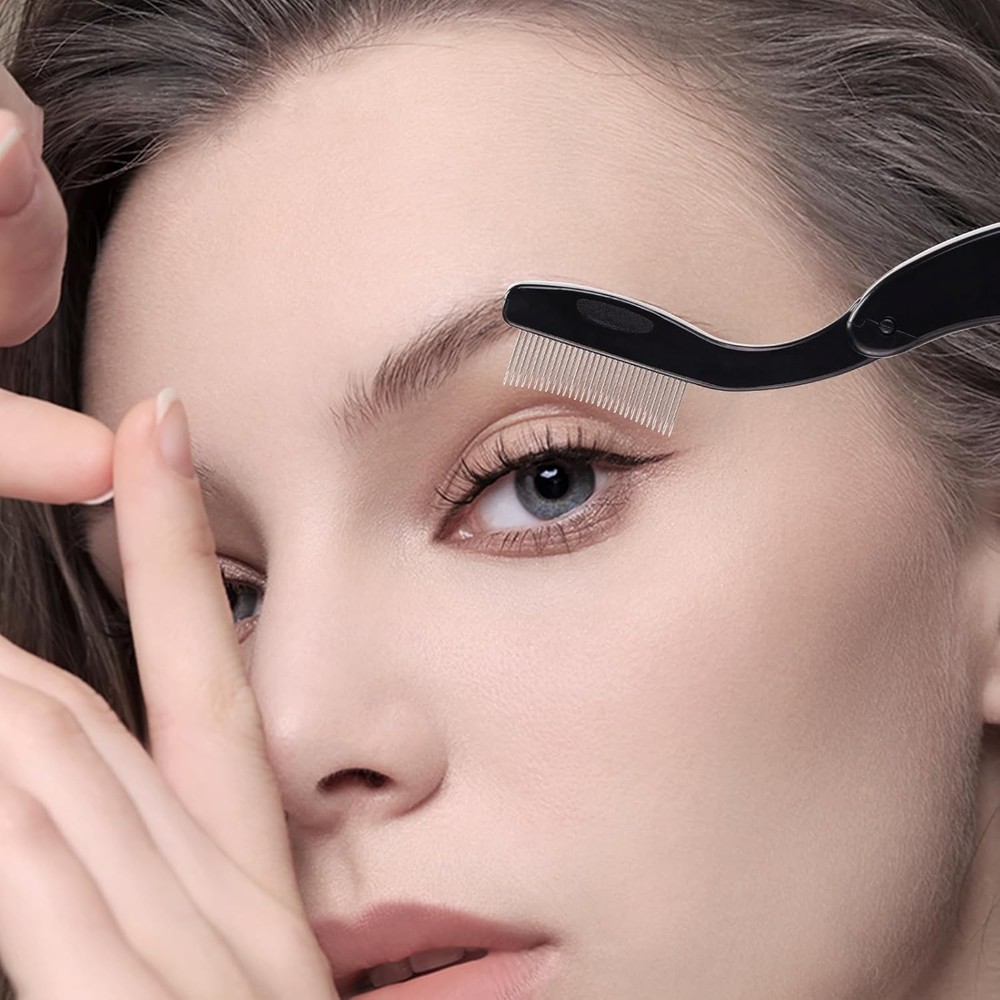 Eyelash Comb MSQ Separator Tool Folding Black