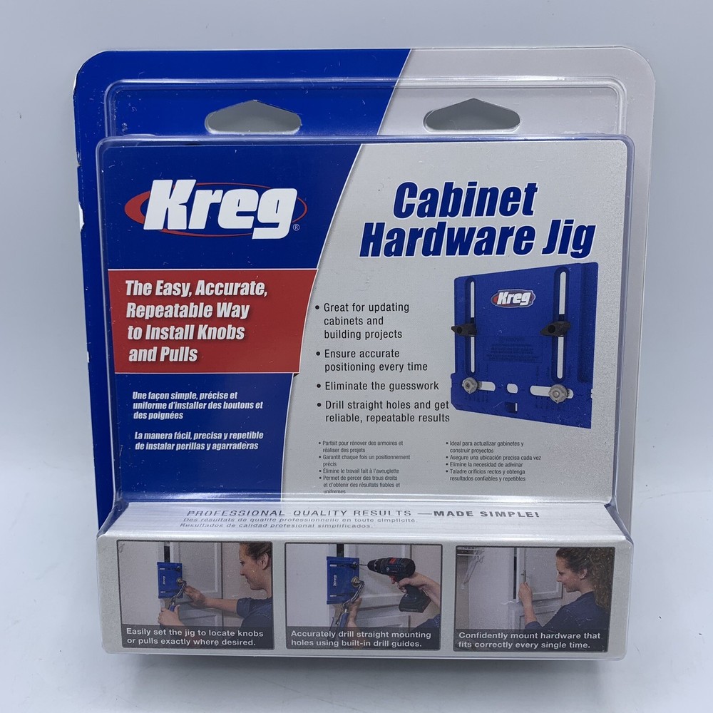 NEW Kreg Adjustable Polymer Cabinet Hardware Pocket Hole Guide Model: KHI-PULL