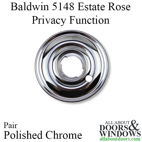 Baldwin Estate Rosette 5148 Estate Rosette Privacy Function Chrome Back Plate