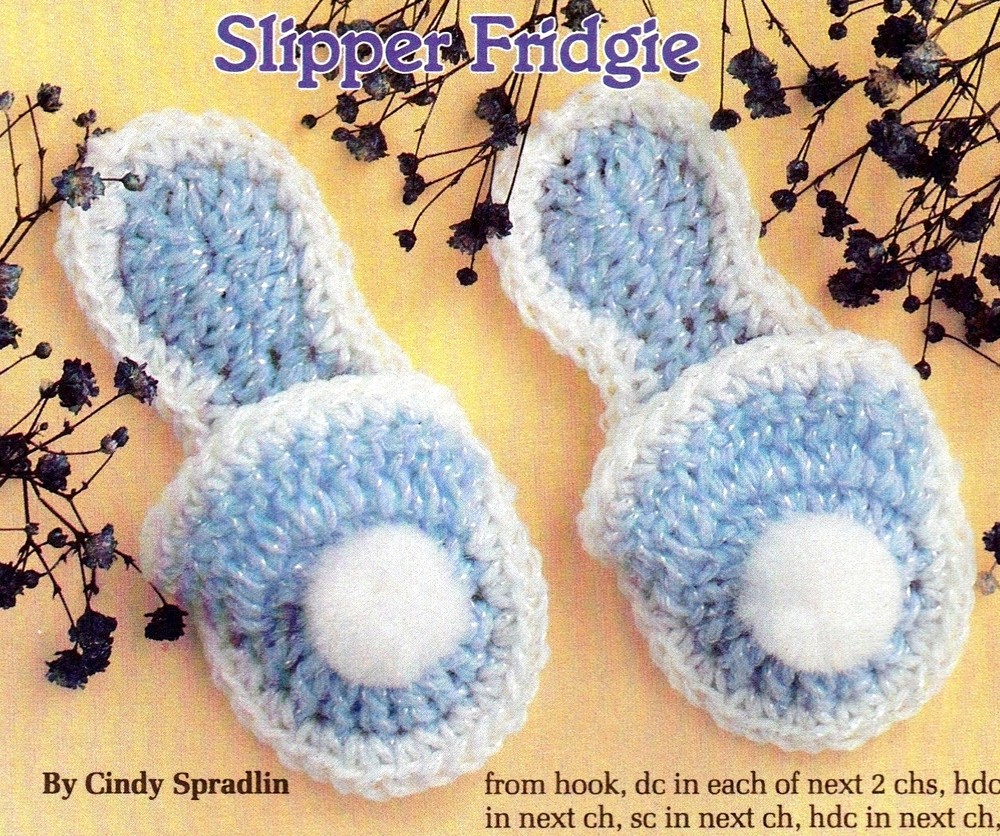 CUTE Slipper Fridgie/Decor/Crochet Pattern INSTRUCTIONS ONLY