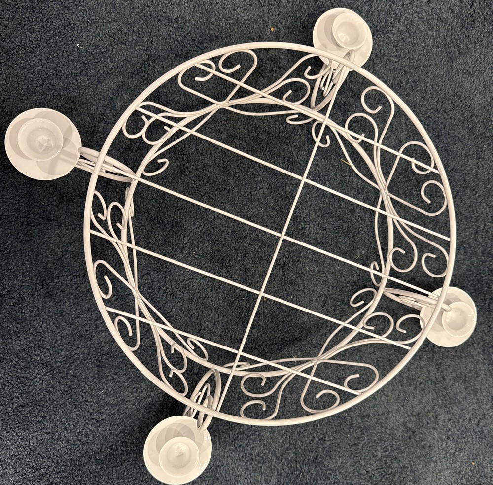 Wilton Candlelight Cake Stand 21.5” Diameter Scrollwork 1996 Original Box EUC