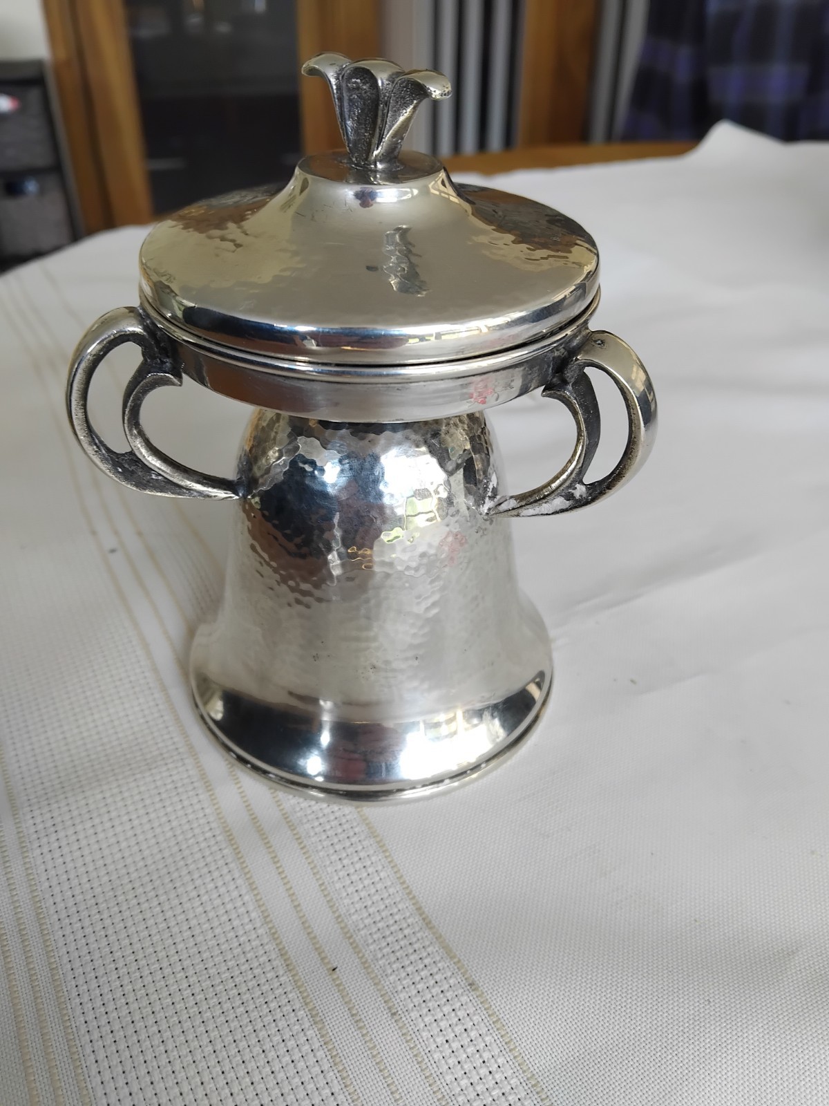 Antique Alpaca Silver Brandy / Whiskey Glass Warmer
