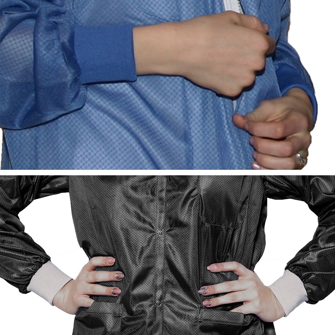 NOS! Transforming Tech ESD Jacket, Lightweight Poly-Carbon Blend 2XL Black