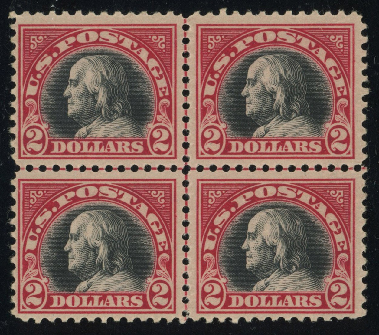 USA Scott# 547, FVF, Mint LH, Center Line Block of 4 SCV $800 (21114)