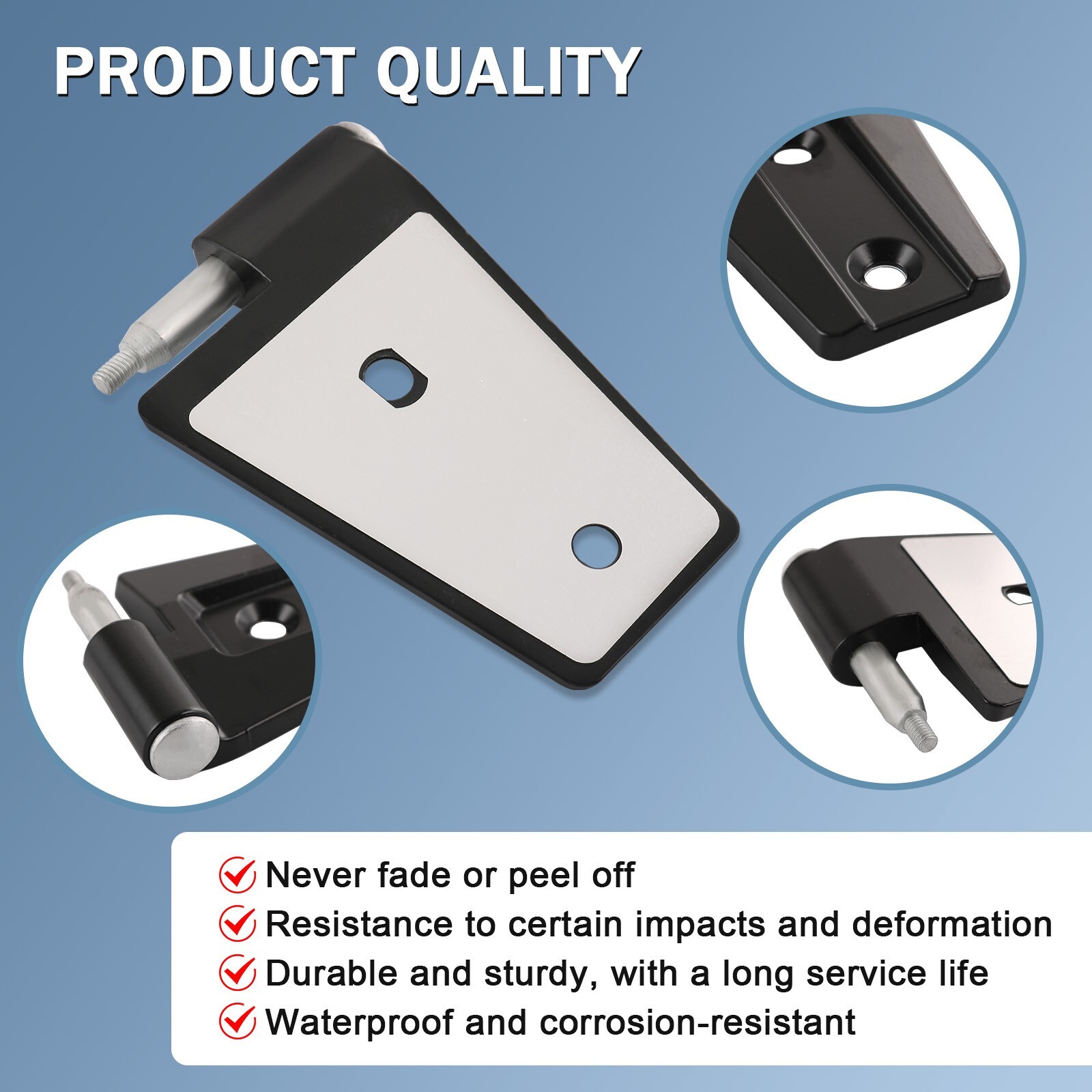 16PCS Steel Door Hinge Kit Inside & Outside for 2007-2018 Jeep Wrangler JK 3.6L