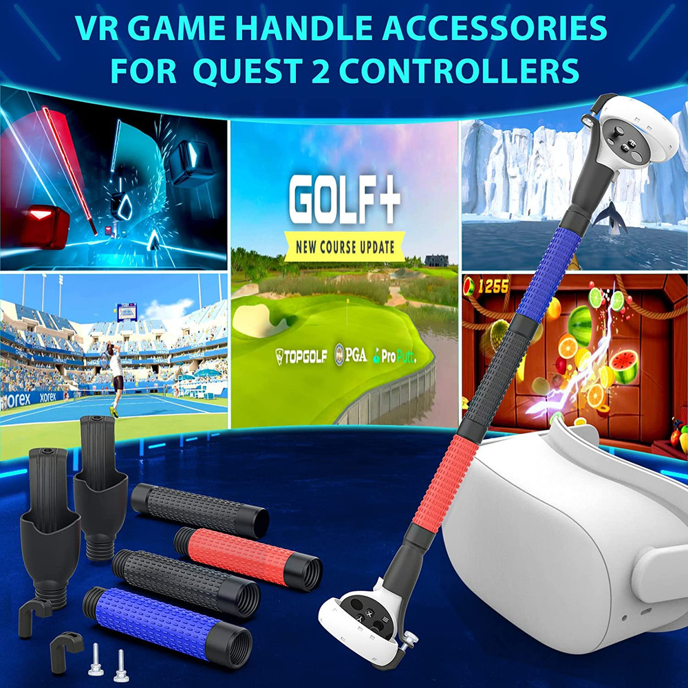 HUIUKE VR Game Handle Accessories for Quest 2 Controllers, Handles Extension Gri