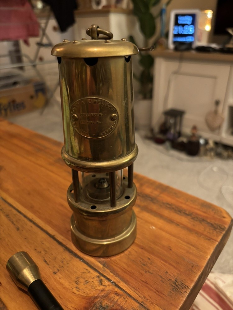 BRASS MINERS PROTECTOR LAMP VGC