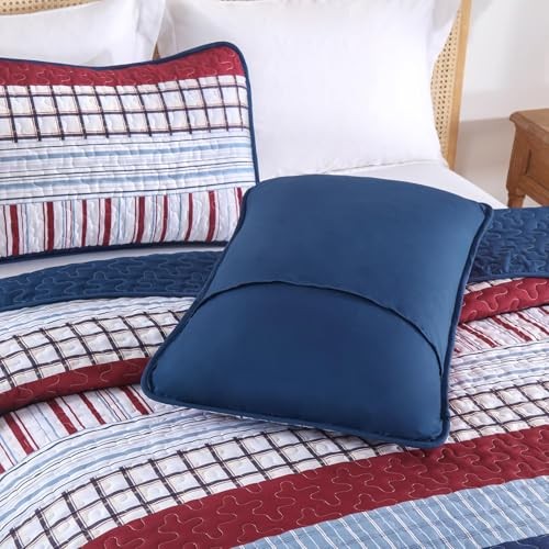 Striped Quilt Set Size, Boho Stripe Patchwork Bedspread Coverlet King Black