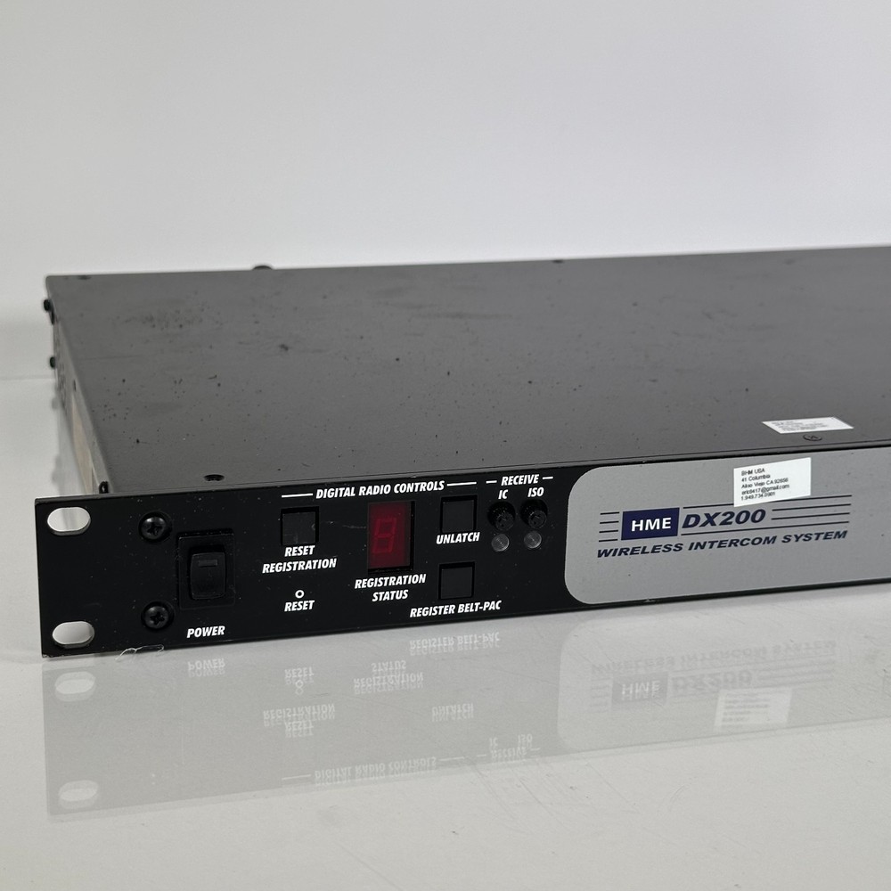 HME DX200 Wireless Intercom System Base Station w/ x8 ClearCom Headsets