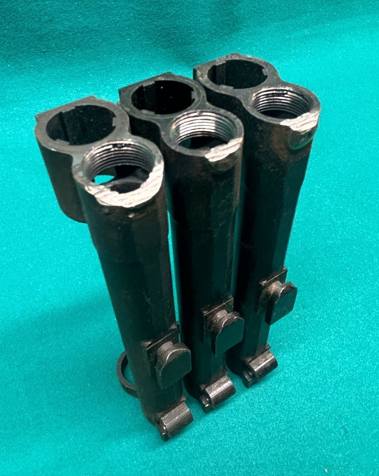 Lot of 3, Original M1 Garand Wide Base Gas Cylinder, AS-IS, for Parts or Repair