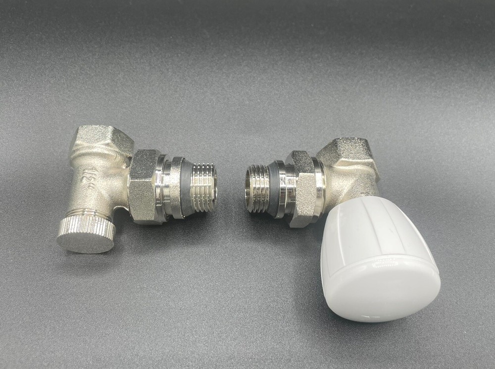 1/2" Angle Thermostatic Radiator Valve Set