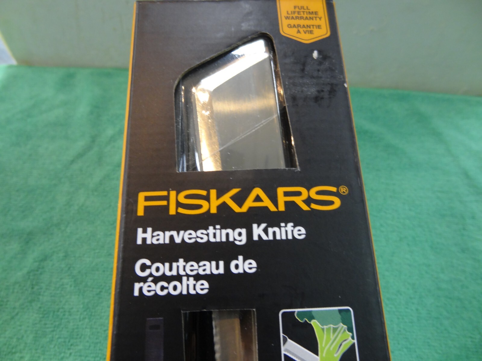 NEW Fiskars Orange/Black Food Gardening Harvesting Knife, Includes Sheath 340150
