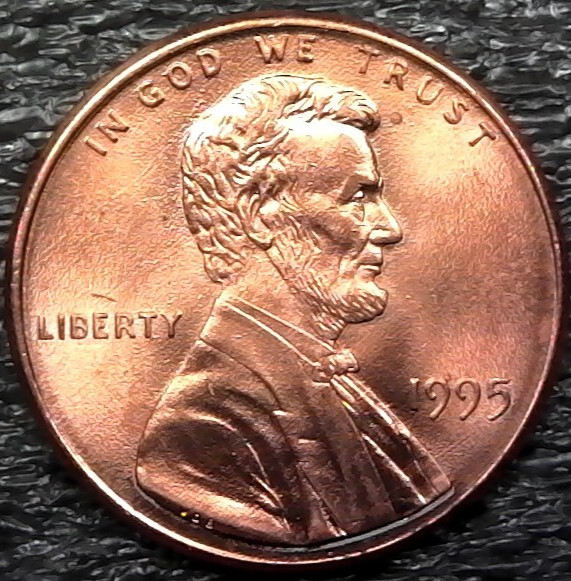 1995-P Lincoln Memorial Cent - Weak Copper Clad Layer Error Coin (E5164)
