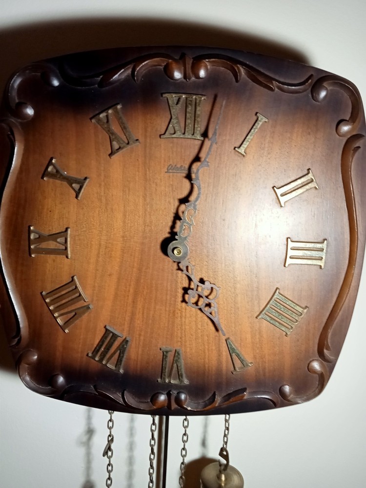 Wehrle Vintage Weight Driven Chiming Wall Clock