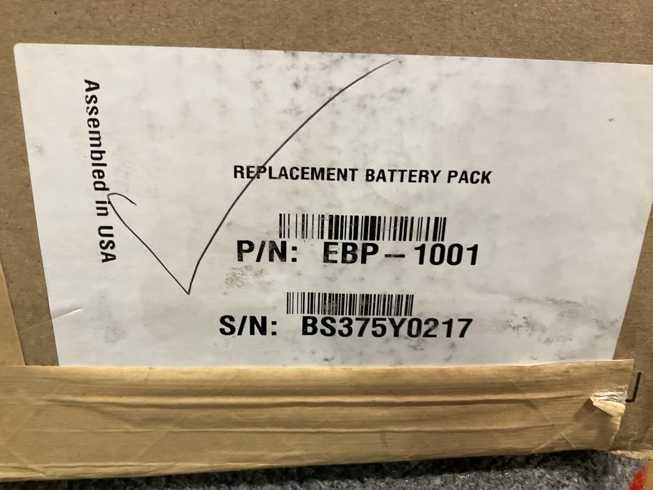 Eaton Replacement Battery Cartridge EBP-1001 ✅ ❤️️ ✅ NEW! OPEN BOX! ✅ ❤️️ ✅