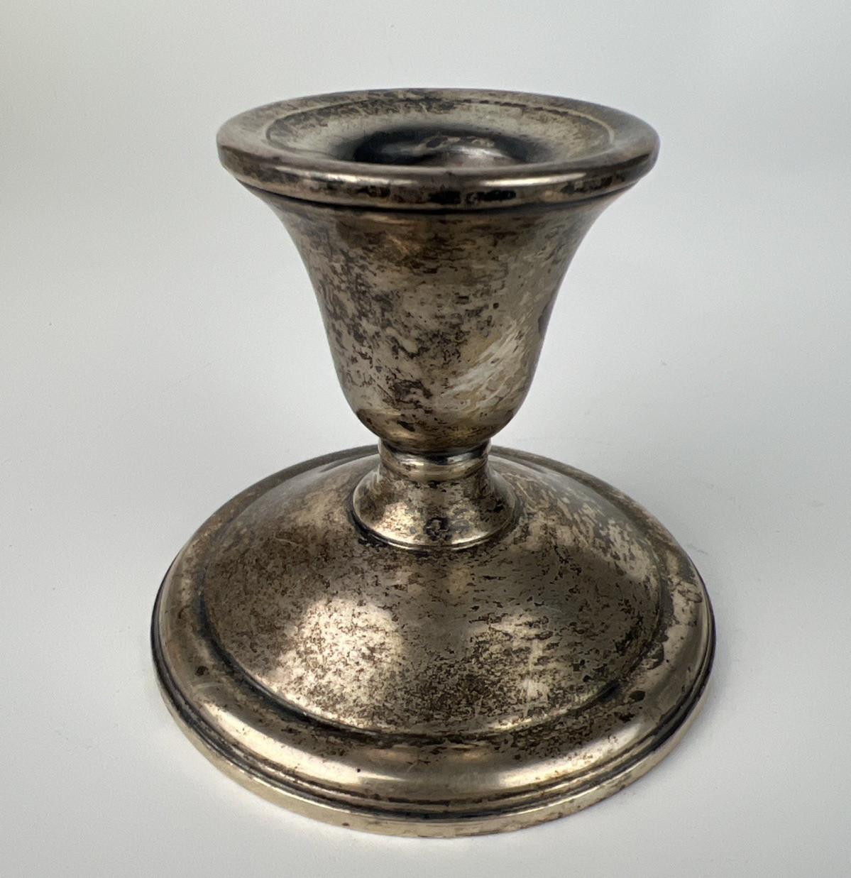 Vintage Pair La Pierre Sterling Silver Candle Holders Weighted & Reinforced ~ #8