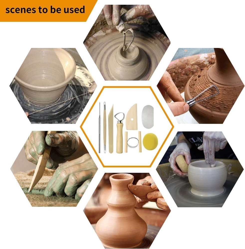 Professional Quality Clay Carving Tools Set - 32 Double-Sided Sculpting Tools