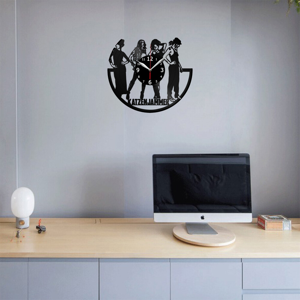 Katzenjammer Vinyl Record Wall Clock Decor Handmade 5516