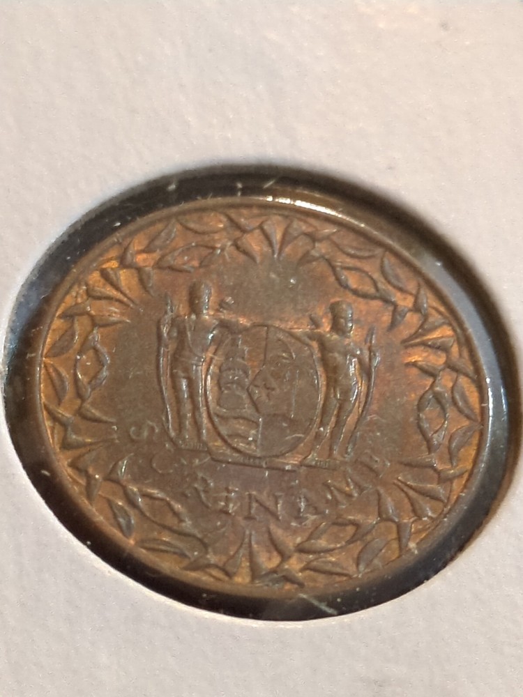 1962 SURINAME CENT  Uncirculated Red Brown