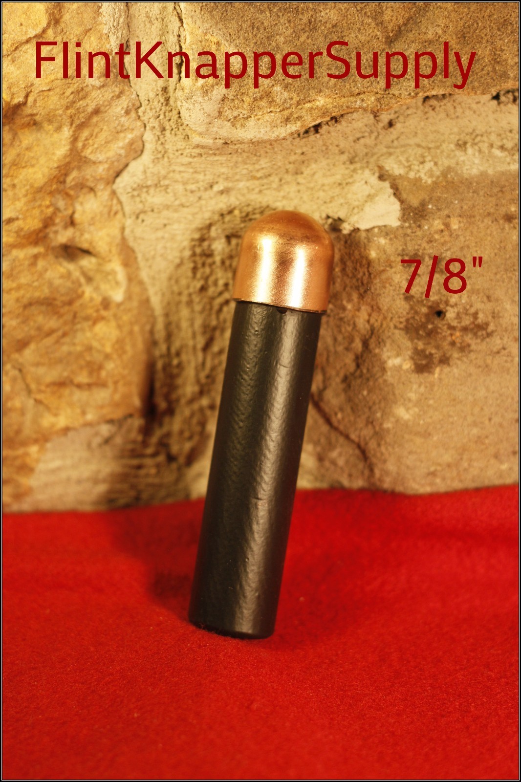 5 Piece Lead Filled Bopper Set - Copper Billets, Flint knapping tools, arrowhead