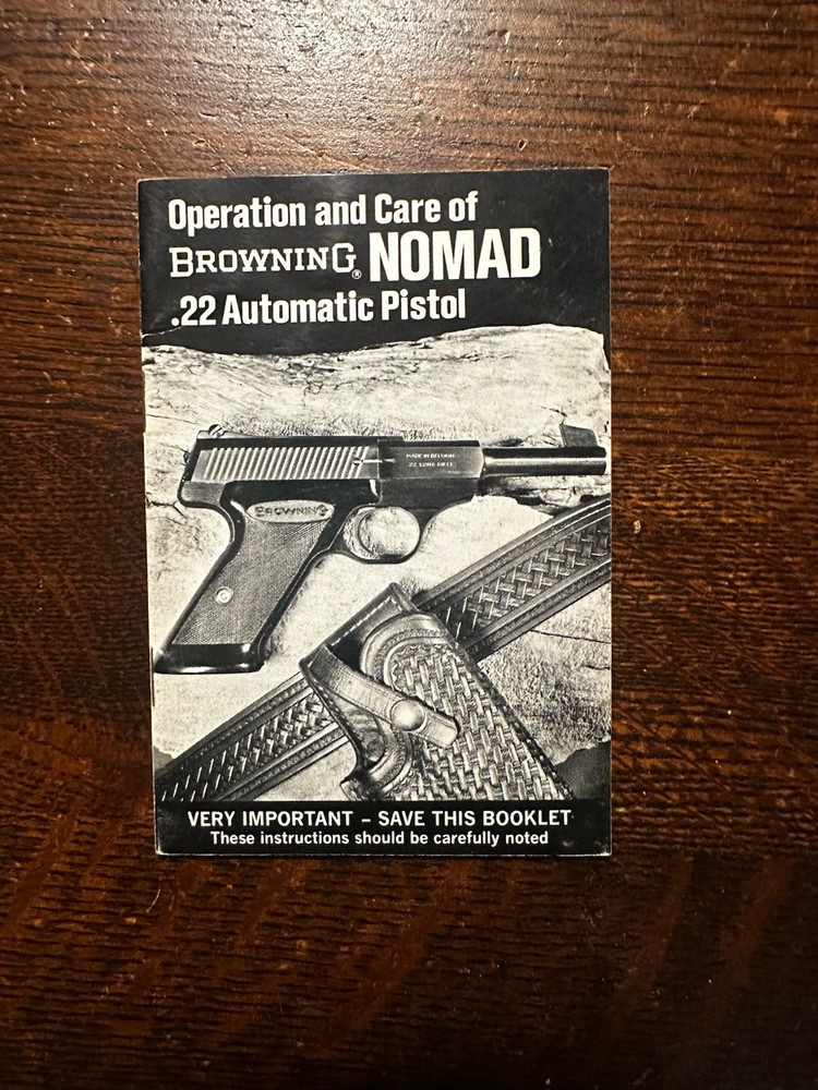 ORIGINAL Browning  Model Nomad Later Owners Manual