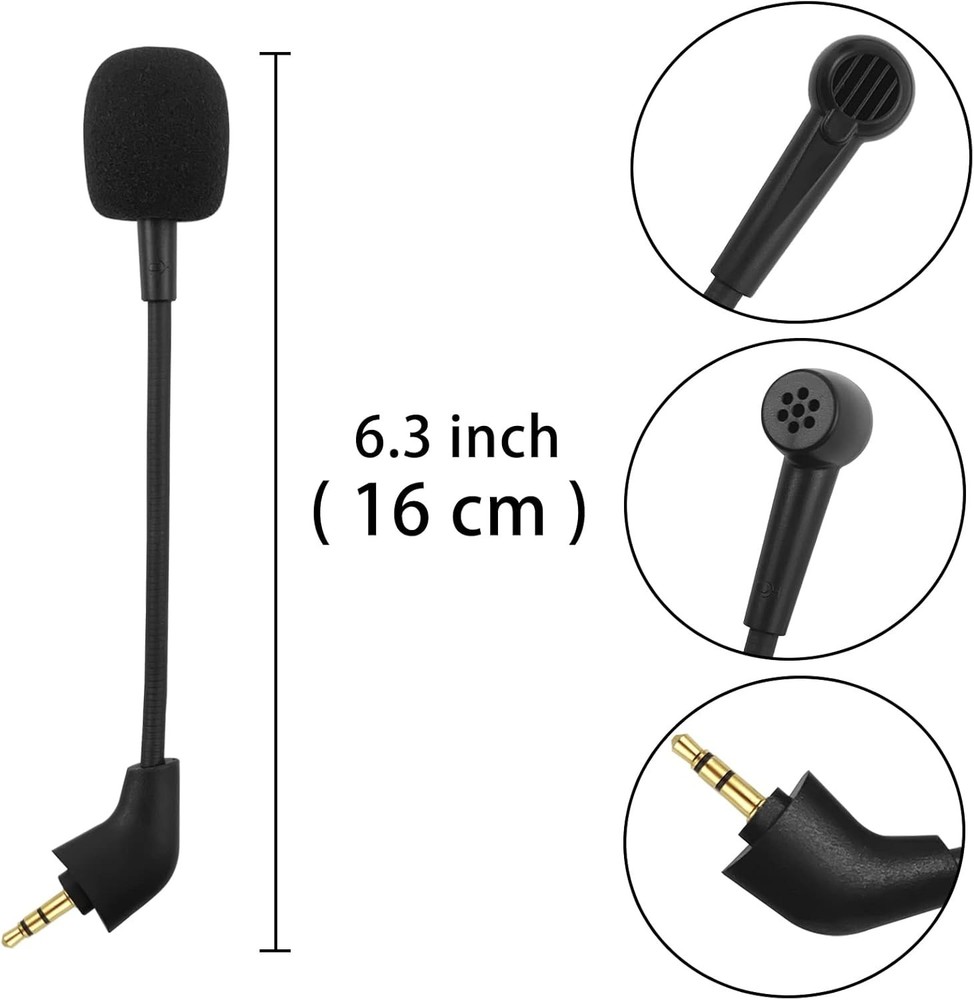 Plug & Play 3.5mm Mic Boom for HyperX Cloud II/Core/CloudX—Perfect for Gaming!