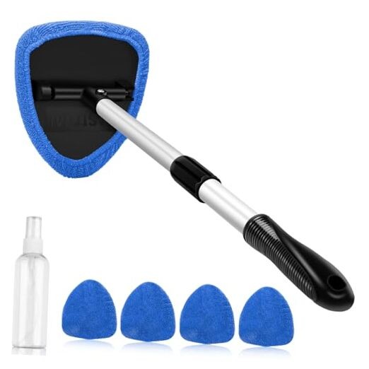 Windshield Cleaner Tool, Car Interior Detailing Cleaning Kit with 1 pack Blue