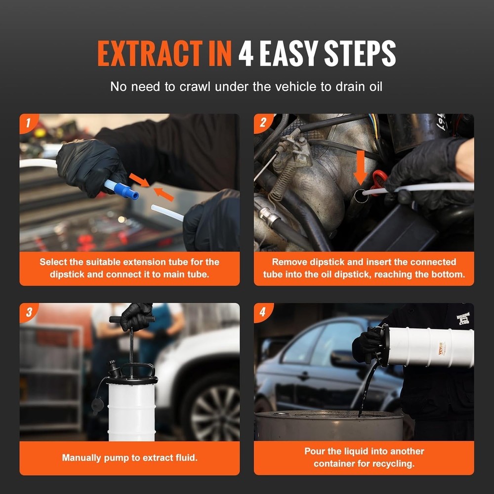 Convenient 6.5L Oil Pump Extractor - Effortless Fluid Changes for Your Engine