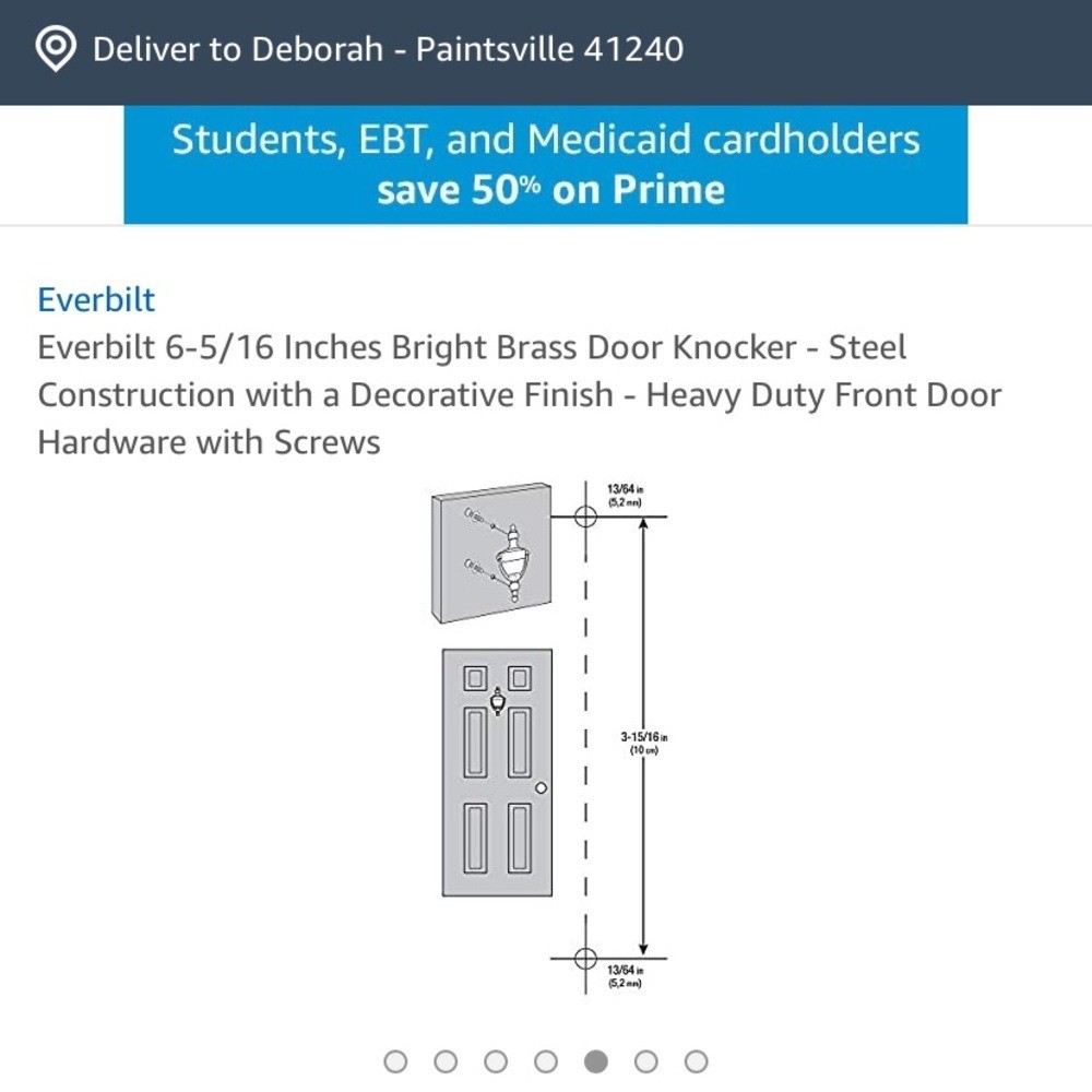 Everbilt Door Knocker NEW IN PACKAGE
