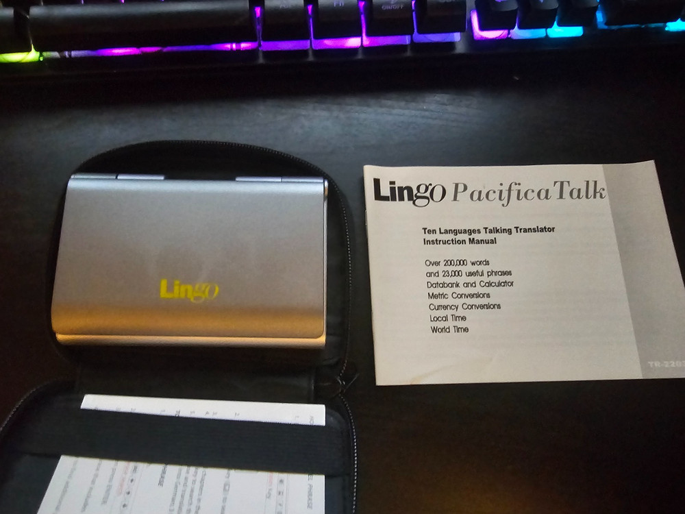 LINGO Pacifica Talk TR-2203 10 Language Talking Translator Complete Never Used