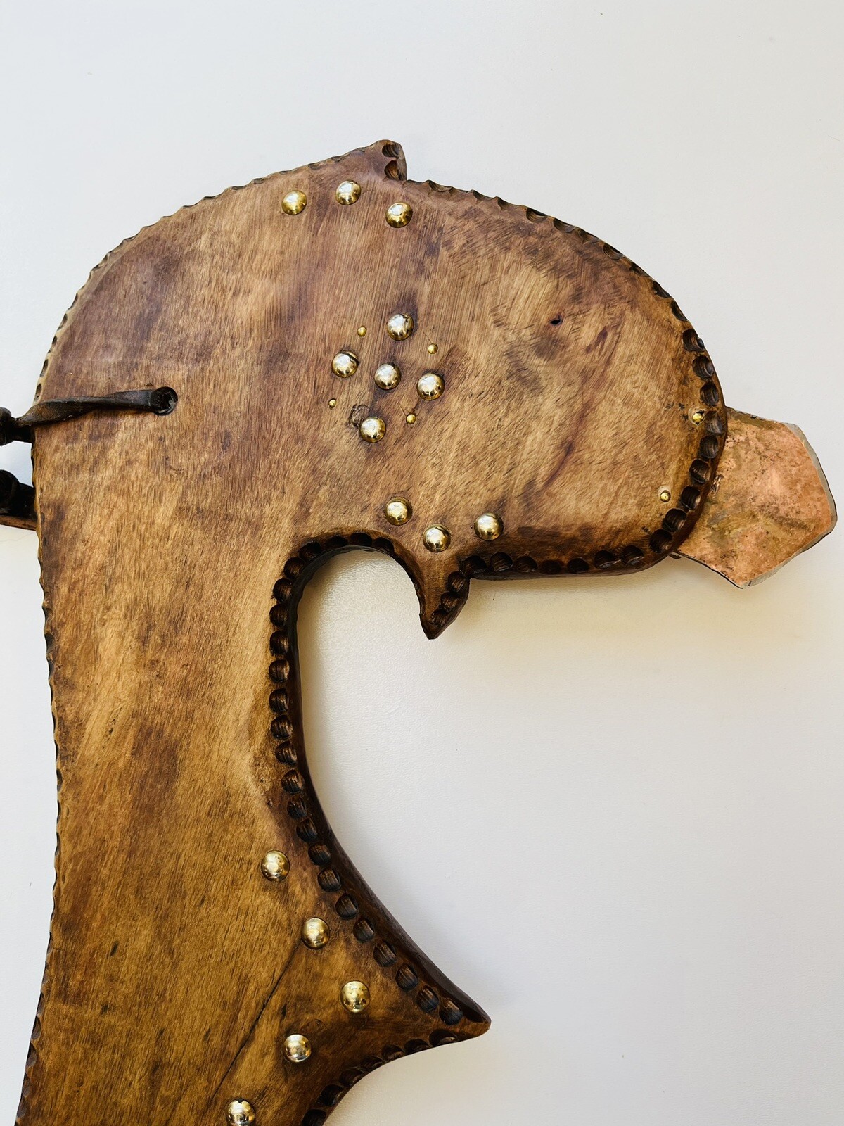 1860 Sioux Gunstock War Club Reproduction, Hard Rock Maple, Hand Tooled 35" L