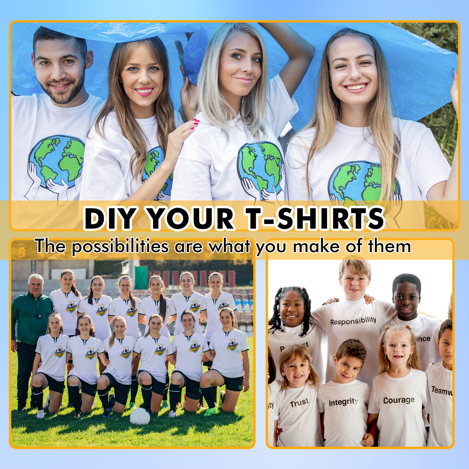 30 Sheets Printable Light T-shirt Iron-on Heat Transfer Paper Inkjet & Laser 8.5