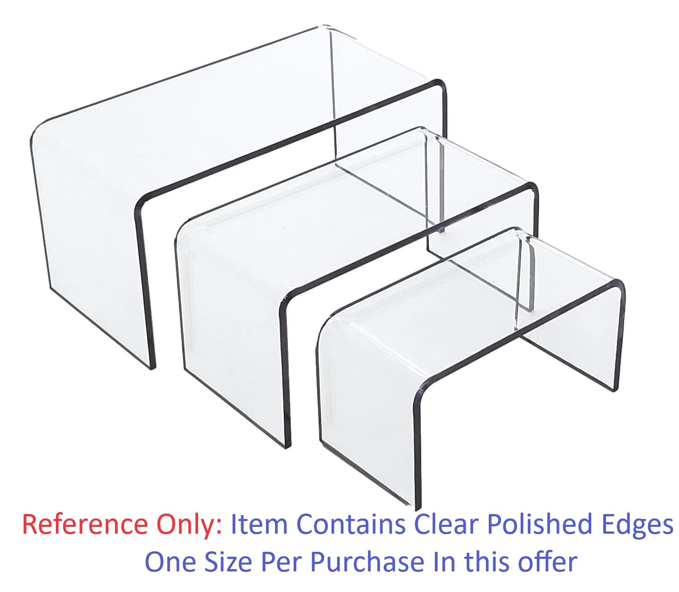 T'z Tagz Any 5-Inch-Deep Clear Acrylic Riser Display Stand New 2 Pack Variation