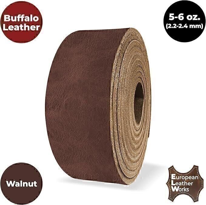 ELW Buffalo Hide Leather Strap 5-6 oz | Blank Belts