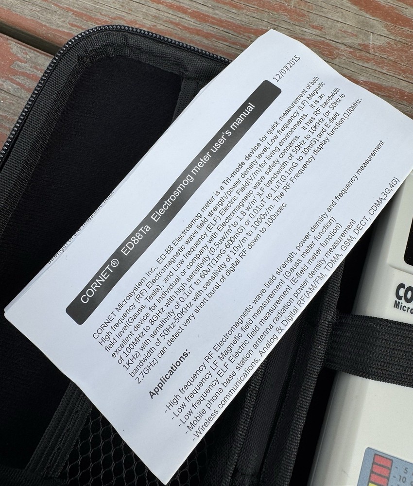 Cornet Microsystem ED88T Electrosmog Meter Tri-mode USA