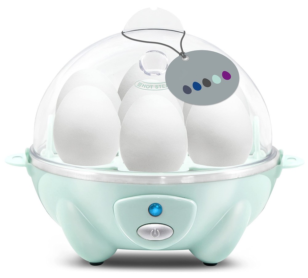 Egg Cooker with Buzzer, 7 Egg Capacity Auto Shut Off, Green