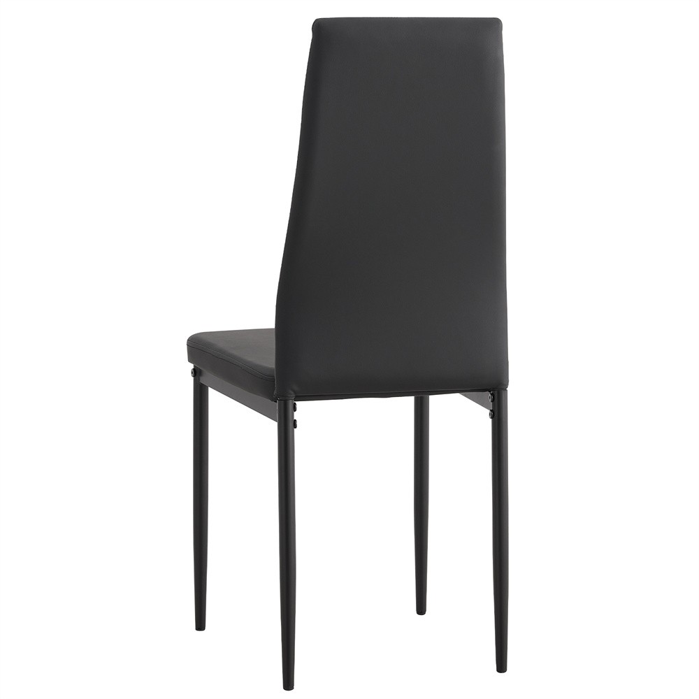 5piece set Modern black dining table,Rectangular table living room kitchen table