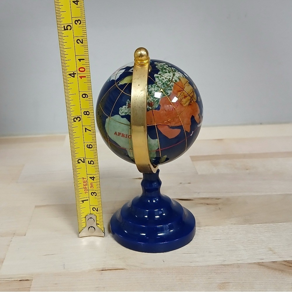 Blue Lapis Lazuli Gemstone World Globe