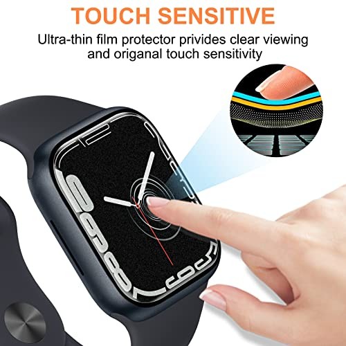 [ 4 Pack ] Privacy Screen Protector Compatible for Apple Watch Series 9 8 7