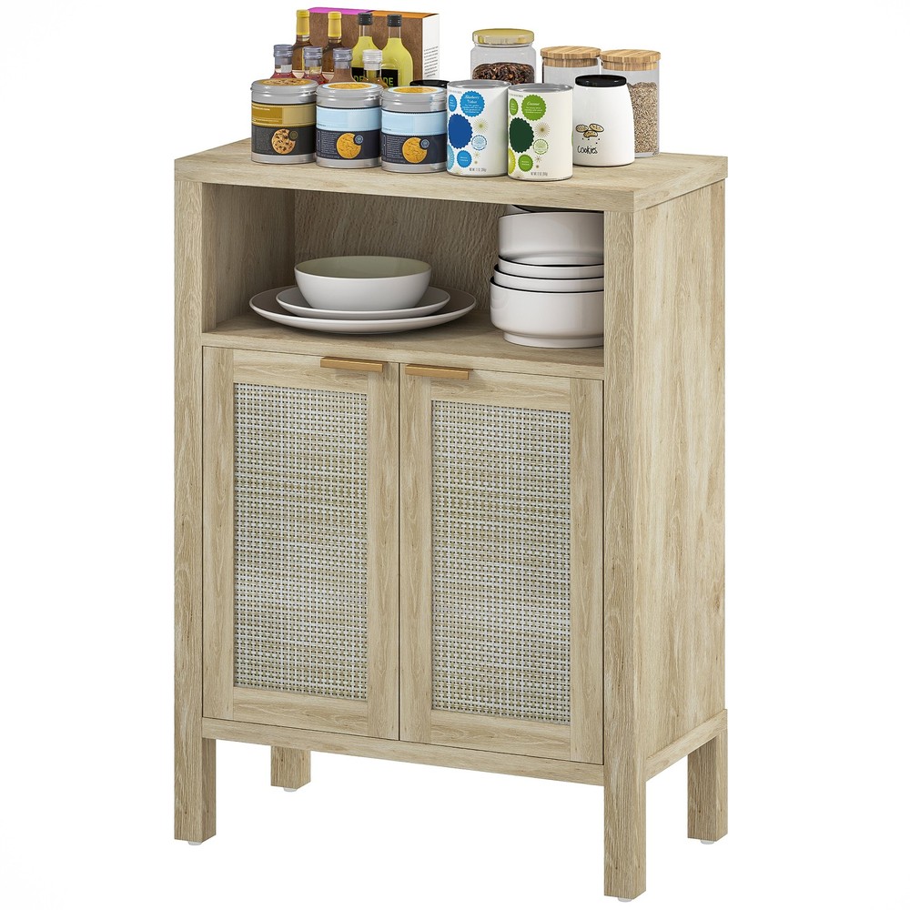 Sideboard Adjustable 3-level Shelf Setup To Fit Your Storage Needs