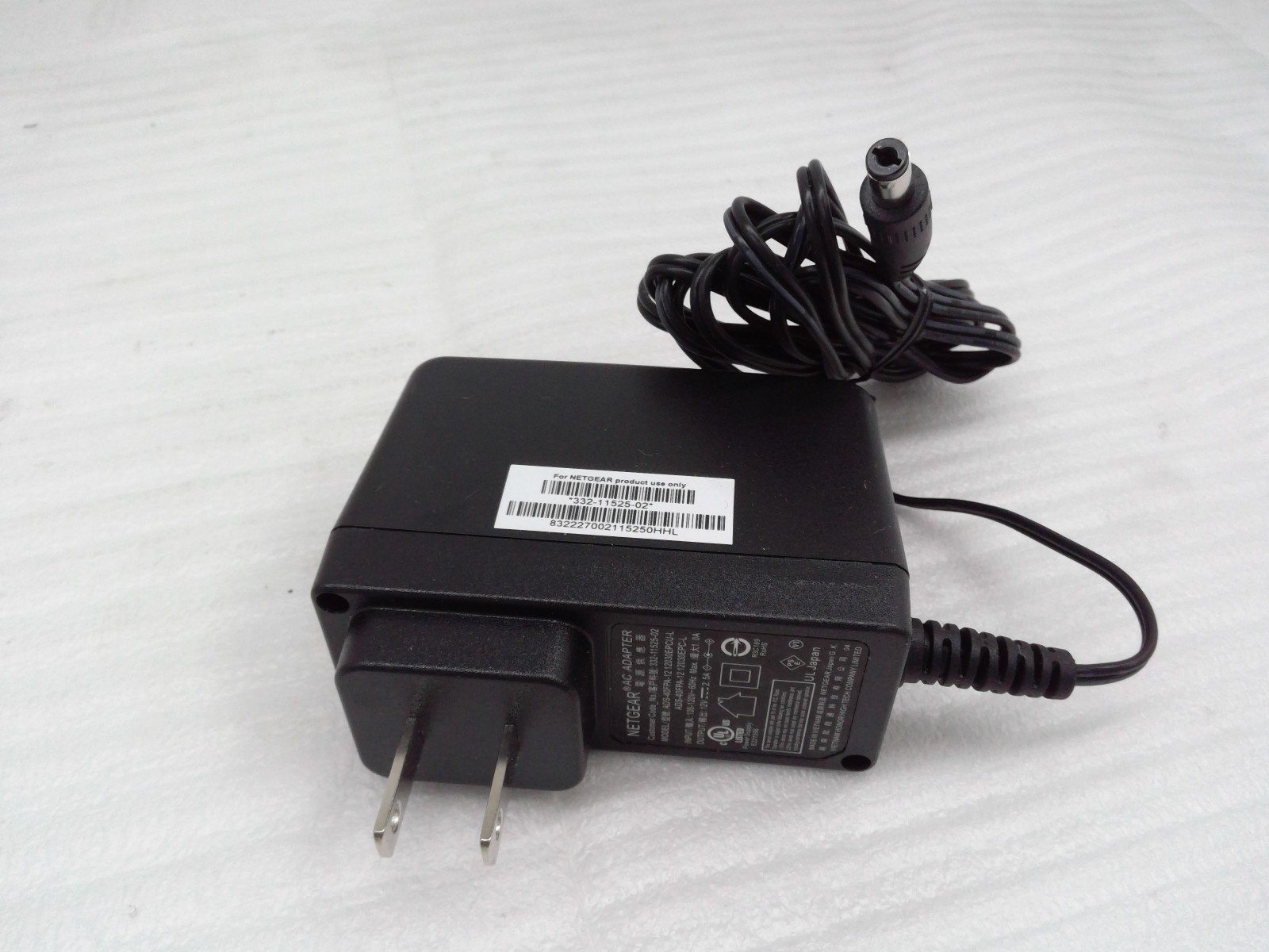 Netgear 12V 2.5A AC Adapter AD2067F10 Power Supply 332-10944-01 Charger Black