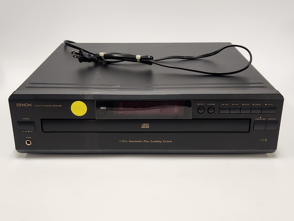 Denon DCM-280 5-Disc Carousel CD Changer - Tested & Working