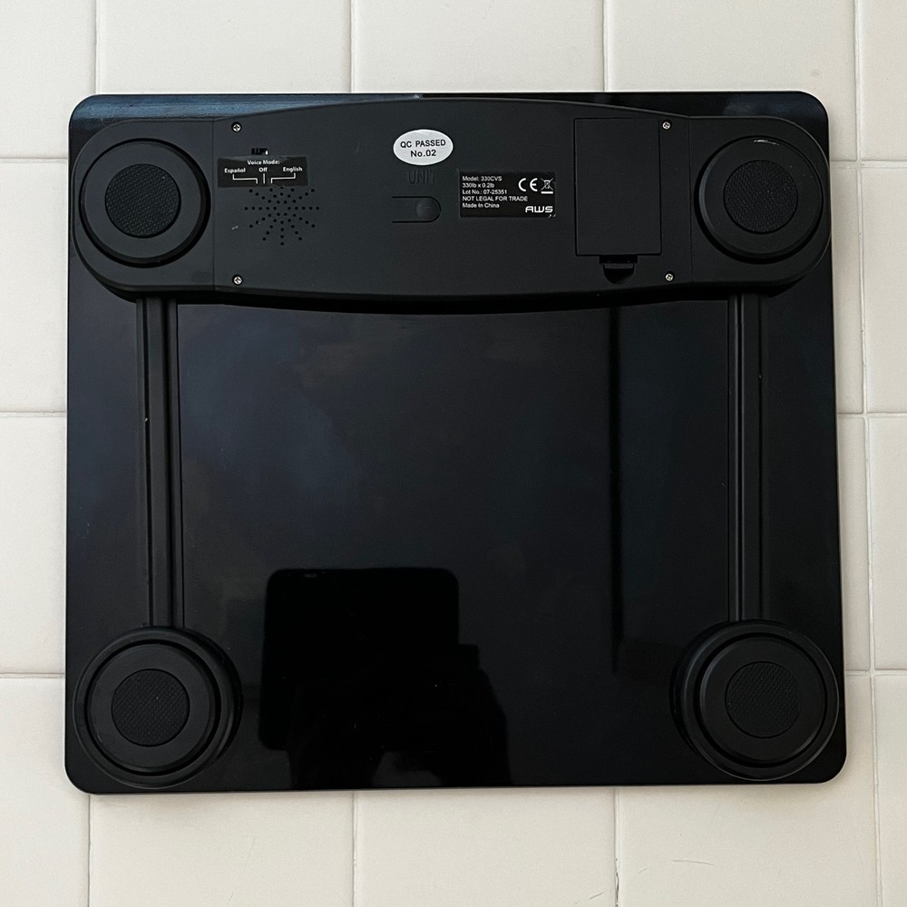 AWS 330CVS Talking Bathroom Scale Digital Voice Scale Tested Works