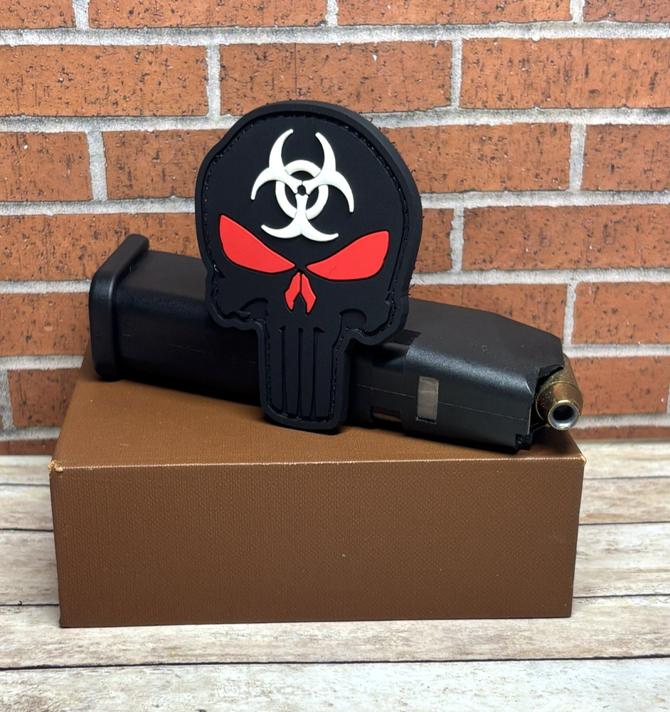 Punisher PVC Patch - Skull Tactical Morale Gun Punisher Patch - Biohazard Patch