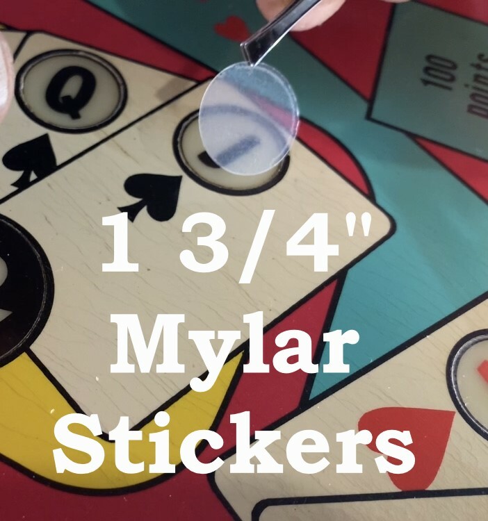 1 3/4" Pinball Insert Leveling Mylar Stickers - Fix Cupped, Sinking Inserts!