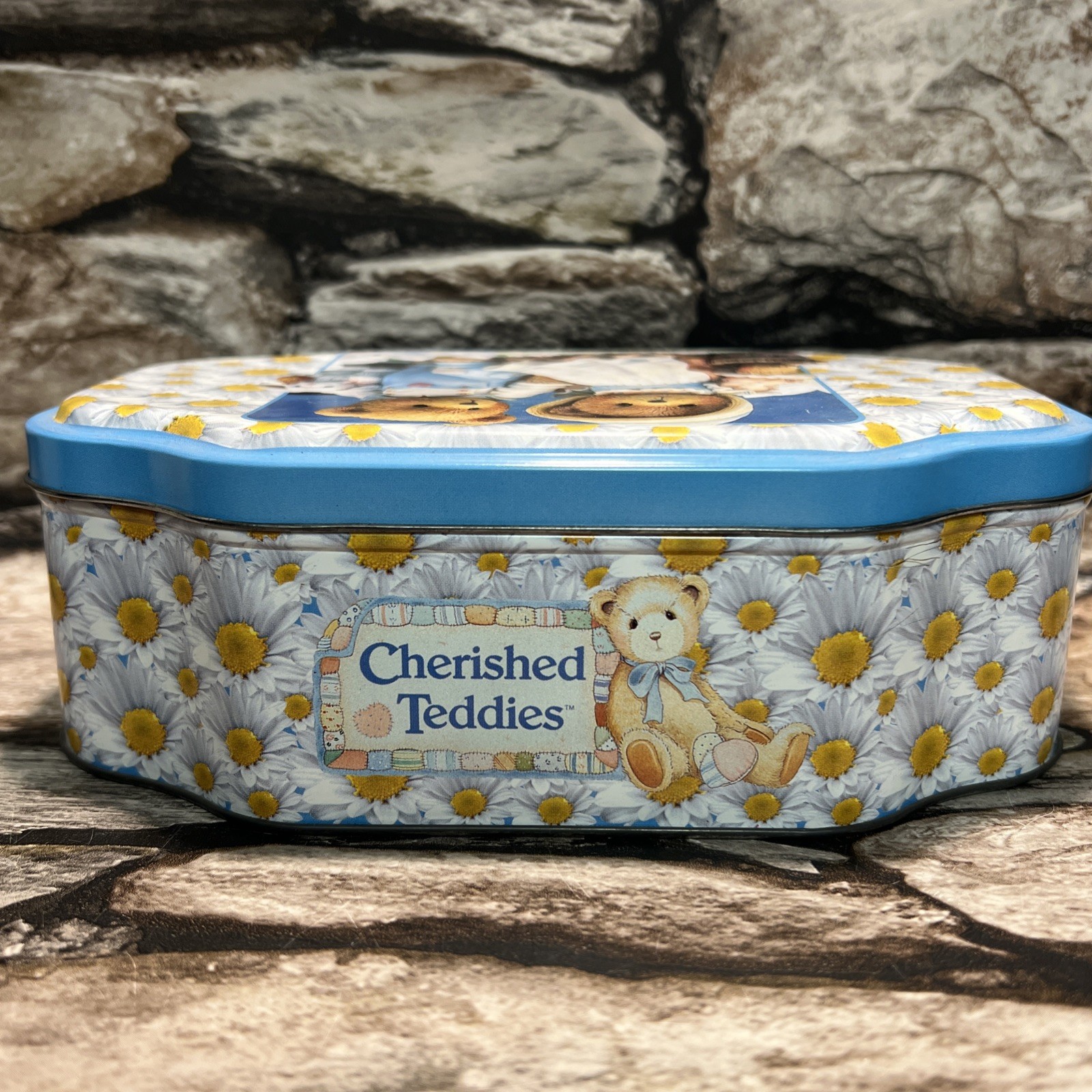 Cherished Teddies 1997 Enesco Collectible Metal Tin Bears Metal Box w/ Lid Empty