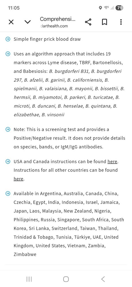 AcuDart Lyme Disease Test Kit