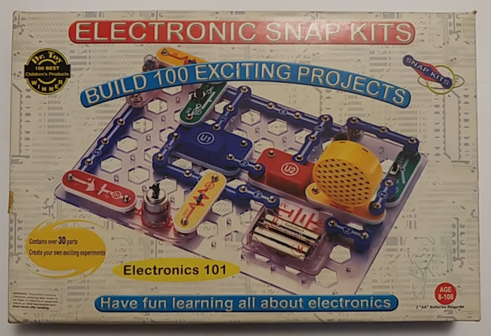 Electronics Lab 101 Snap Kit (Learning Snap-Kit 28-286, Radioshack, Complete)