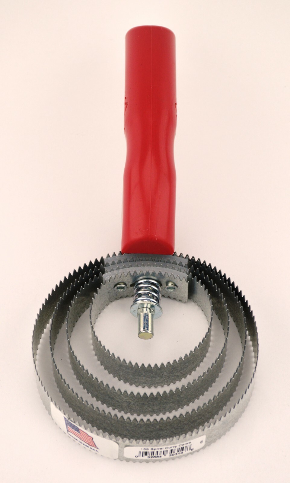 Decker Curry Comb 15-S Spiral Reversible Curry Comb, Steel, Choice of Colors