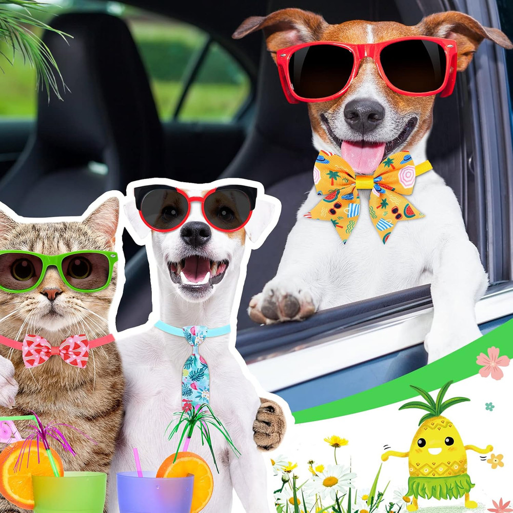 300 Pcs Dog Bow Tie Collars Bulk for Dogs Adjustable Summer Spring Basic Dog Bow